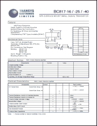 BC817-40 datasheet: NPN surface mount small signal transistor BC817-40