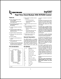 BQ4287MT-SB2 datasheet:  RTC MODULE WITH 114X8 NVSRAM AND NVSRAM CONTROL BQ4287MT-SB2
