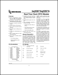 BQ3287MT-SB2 datasheet:  RTC MODULE WITH 114X8 NVSRAM, RAM CLEAR INPUT ON A VERSION BQ3287MT-SB2