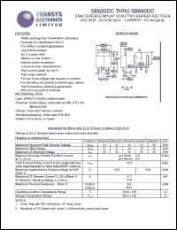 SB660DC datasheet: 60 V, 6 A, DPAK surface mount schottky barrier rectifier SB660DC