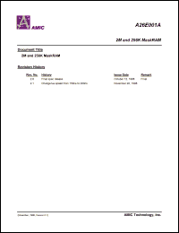 A26E001AX datasheet: 450ns 4mA 2M and 256K maskRAM A26E001AX