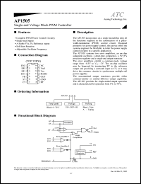 AP1505S14 datasheet: Single-end voltage mode PWM controller AP1505S14