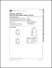 54ACT109DM-MLS datasheet: Dual JK Positive Edge-Triggered Flip-Flop 54ACT109DM-MLS