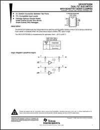 SN74CBTS3306DR datasheet:  DUAL FET BUS SWITCH WITH SCHOTTKY DIODE CLAMPING SN74CBTS3306DR