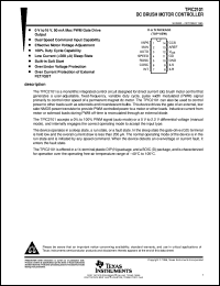 TPIC2101D datasheet:  SINGLE PHASE LOW-SIDE PRE-FET DRIVER TPIC2101D