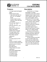 ES51961 datasheet: 3 3/4 manu DMM ES51961