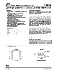 G525A2 datasheet: USB high-side power switch advance information G525A2