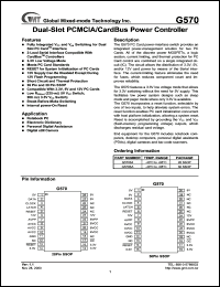 G570S4 datasheet: Dual-slot PCMCIA/CardBus power controller G570S4