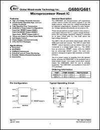 G680HT1 datasheet: Microprocessor reset IC G680HT1