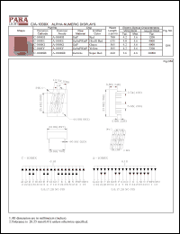 C-1008H datasheet: Common cathode red alpha-numeric display C-1008H