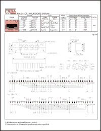 C-244CSR datasheet: Common cathode super red four digit display C-244CSR