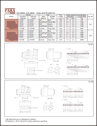 A-392E datasheet: Common anode hi.effi red dual digit display A-392E