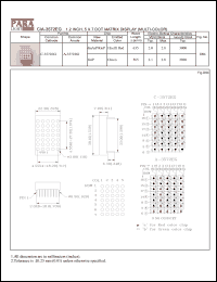 A-3572EG datasheet: Common anode  hi.effi red/green 1.2 inch, 5x7 dot matrix display A-3572EG