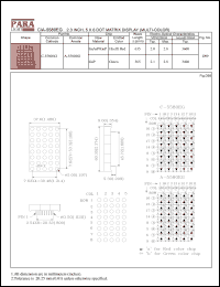 C-5580EG datasheet: Common cathode  hi.effi red/green 2.3 inch, 5x8 dot matrix display C-5580EG