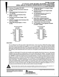 TLV1508IPW datasheet:  10-BIT 200 KSPS ADC SERIAL OUT, HARDWARE/SOFTWARE/AUTO POWERDOWN, PGRMABLE AUTO CHANNEL SWEEP, 8 CH. TLV1508IPW