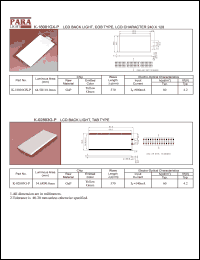 K-18001GX-P datasheet: LCD back light, COB type, LCD character 240x128, yellow/green K-18001GX-P