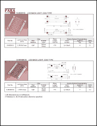 S-00201G datasheet: LCD back light, COG type, yellow/green S-00201G