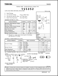 1SS352 datasheet: Silicon diode for ultra high speed switching applications 1SS352