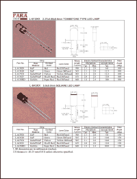 L-643ED datasheet: Hi effi red, 2.37 x 4.88 x 8.6 mm tombstone type LED lamp L-643ED