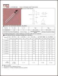 L-51AEIR1BC datasheet: 5.0 mm infrared emitting diode L-51AEIR1BC