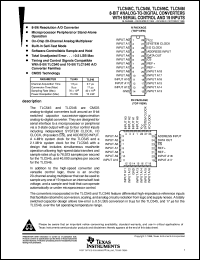 TLC545CN datasheet:  8-BIT, 76 KSPS ADC SERIAL OUT, ON-CHIP 20 CH. ANALOG MUX, 19 CH. TLC545CN