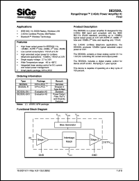 SE2520L datasheet: RangeCharger 2.4 Gb/s power amplifier IC. SE2520L