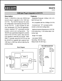 XE2476 datasheet: 2400 bps plug-in upgrade to CH1776. XE2476