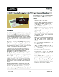 XEISDNB datasheet: ISDN terminal adapter with NT1 and channel bonding. XEISDNB