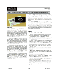 XEISDNS datasheet: ISDN terminal adapter module with S/T interface and channel bonding. XEISDNS