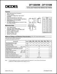 DF1506M datasheet: 600V; 1.5A glass passivated bridge rectifier DF1506M