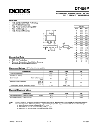 DT456P datasheet: 30V; P-channel enchancement mode field effect transistor DT456P