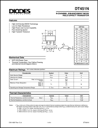 DT451N datasheet: 30V; N-channel enchancement mode field effect transistor DT451N