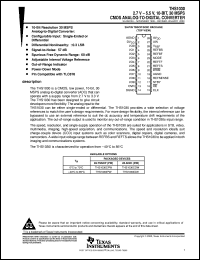 THS1030CPWR datasheet:  10-BIT, 30 MSPS ADC SINGLE CH., PIN COMP. W/TLC876, OUT OF RANGE INDICATOR, POWERDOWN THS1030CPWR