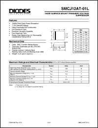 SMC12AT-01L datasheet: 11.6V; 1500W surface mount transient voltage suppressor SMC12AT-01L
