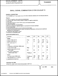 TDA8305A datasheet: Small signal combination IC for colour TV TDA8305A