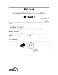 HSM2694 datasheet: High frequency switching diode HSM2694