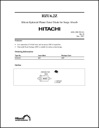 HZU6.2Z datasheet: Zener diode for protection surge HZU6.2Z