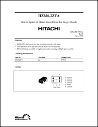 HZM6.2ZFA datasheet: Zener diode for protection surge HZM6.2ZFA