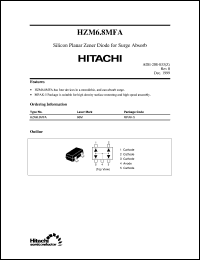 HZM6.8MFA datasheet: Zener diode for protection surge HZM6.8MFA