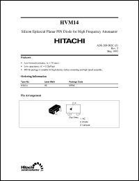 HVM14 datasheet: High frequency PIN diode for attenuater HVM14