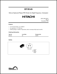 HVB14S datasheet: High frequency PIN diode for attenuater HVB14S