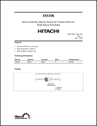 1SS106 datasheet: High frequency Schottky barrier diode for detection and mixer 1SS106