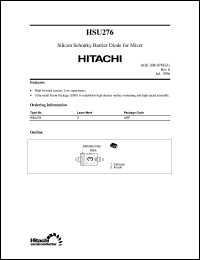 HSU276 datasheet: High frequency Schottky barrier diode for detection and mixer HSU276