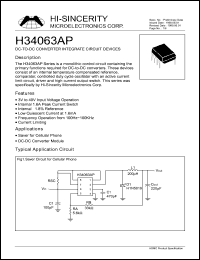 H34063AP datasheet: 3-40V DC-to-DC converter integrate circuit device H34063AP
