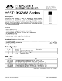 H66T68 datasheet: 1.5-3V NPN transistor H66T68