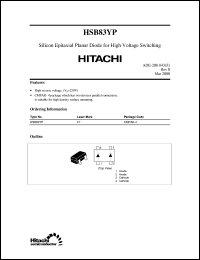 HSB83YP datasheet: High frequency Schottky barrier diode for detection and mixer HSB83YP