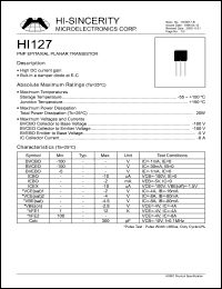 HI127 datasheet: 100V 8A PNP epitaxial planar transistor HI127
