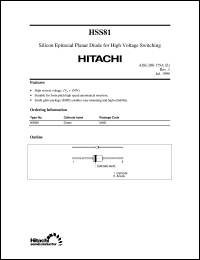 HSS81 datasheet: High frequency small signal diode HSS81