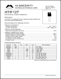 HTIF127 datasheet: 5V 8A NPN epiataxial planar transistor for use in general purpose amplifier and low-speed switching applications HTIF127