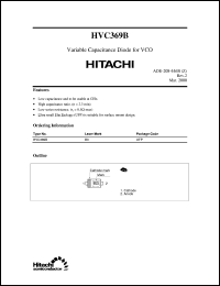 HVC369B datasheet: Variable capacitance diode for  VCO HVC369B